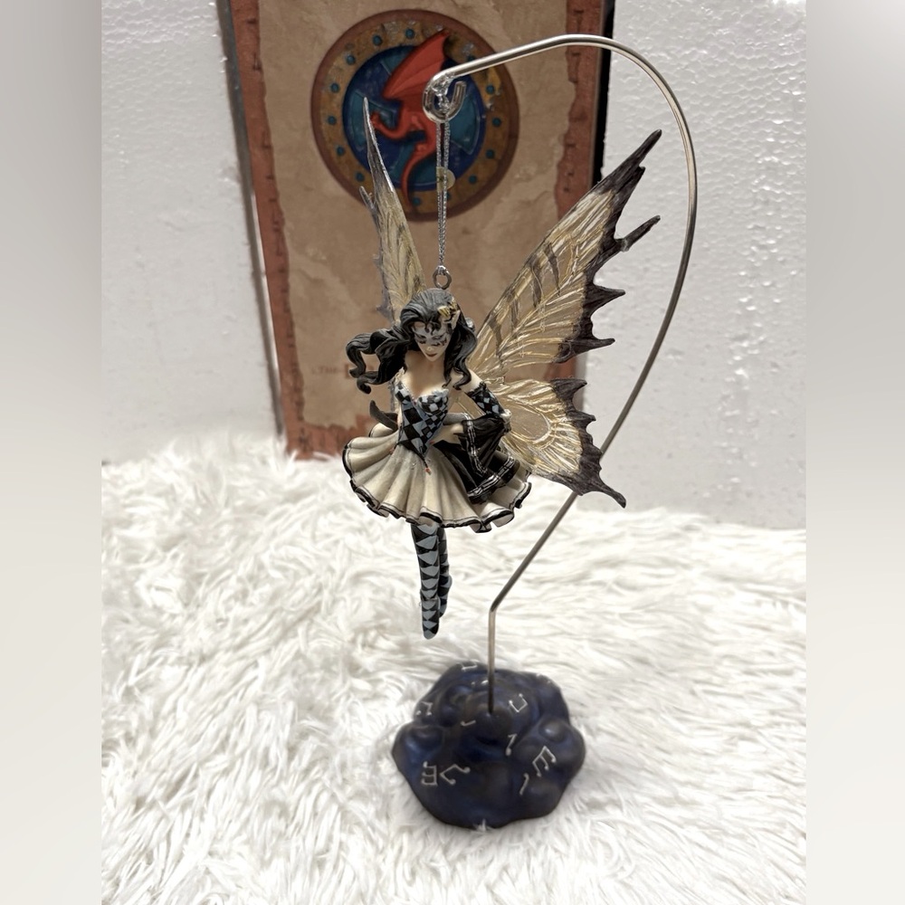Dragonsite Symphony In Black & White Fairy Ornament by Nene Thomas